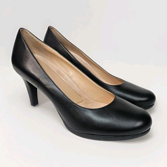 Naturalizer Womens Michelle Classic Black Leather High Heel Pump NWOB 10M - Picture 1 of 8